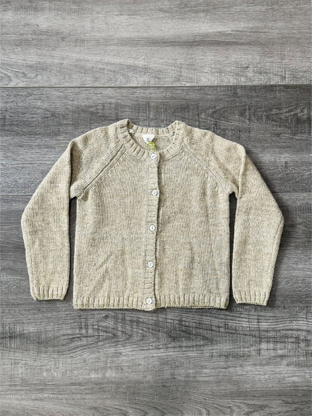 New Egg New York Girls Wool Blend Cardigan with Gold Lurex size 4